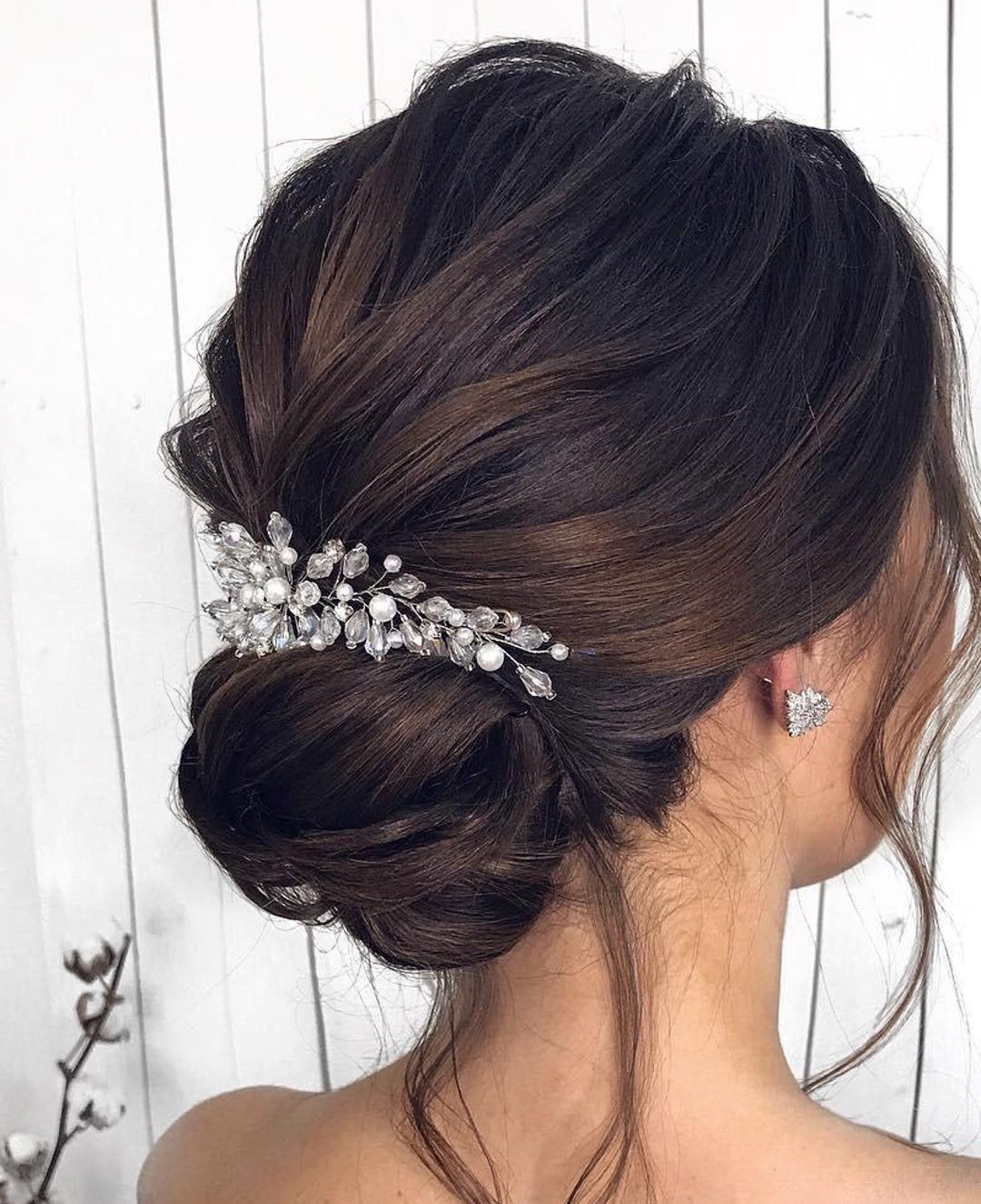 Crystal Bridal Hair Piece Crystal Wedding Hair Vine Wedding  display picture 3