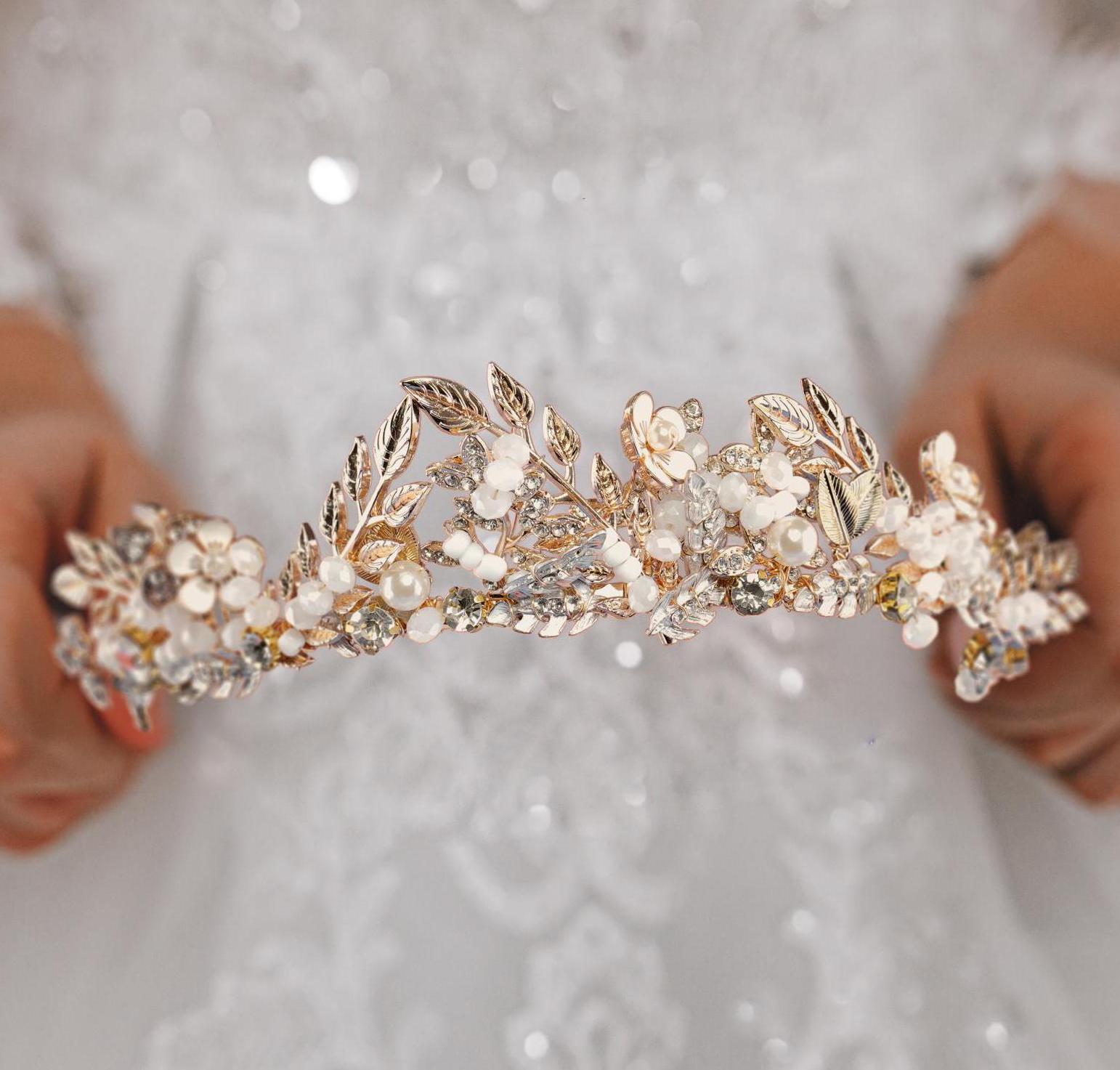 Gold Tiara Flowers - Etsy Gold Tiara Flowers - Etsy