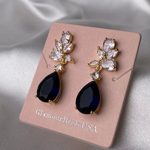 Crystal Earrings Bridal Earrings Drop Wedding Earrings Bridal Jewelry set Bridesmaids Earrings Crystal Drop Earrings image 10