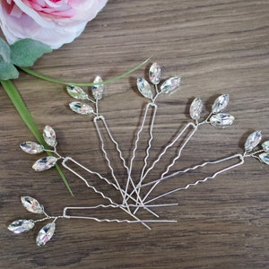 Bridal Hair Pins Crystal Bridal Hair Accessories Wedding Hair Accessories Silver Hair Pin Bridesmaid Hair Pins Crystal hair pins