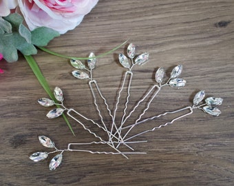 Bridal Hair Pins Crystal Bridal Hair Accessories Wedding Hair Accessories Silver Hair Pin Bridesmaid Hair Pins Crystal hair pins