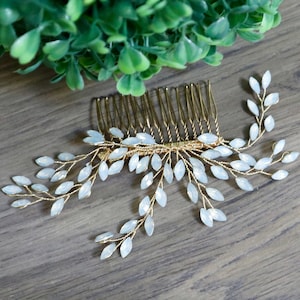 Bridal hair comb Wedding hair comb Wedding hair piece Bridal hair piece Something blue Wedding Hair Accessories Blue Opal Bridal hair piece image 9