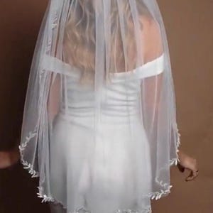 Wedding Veil Lace Veil Leaf Fingertip Veil Lace Veil Chapel Veil for Bride Veil lace Cathedral Veil Lace Fingertip Veil Soft Veil Chapel