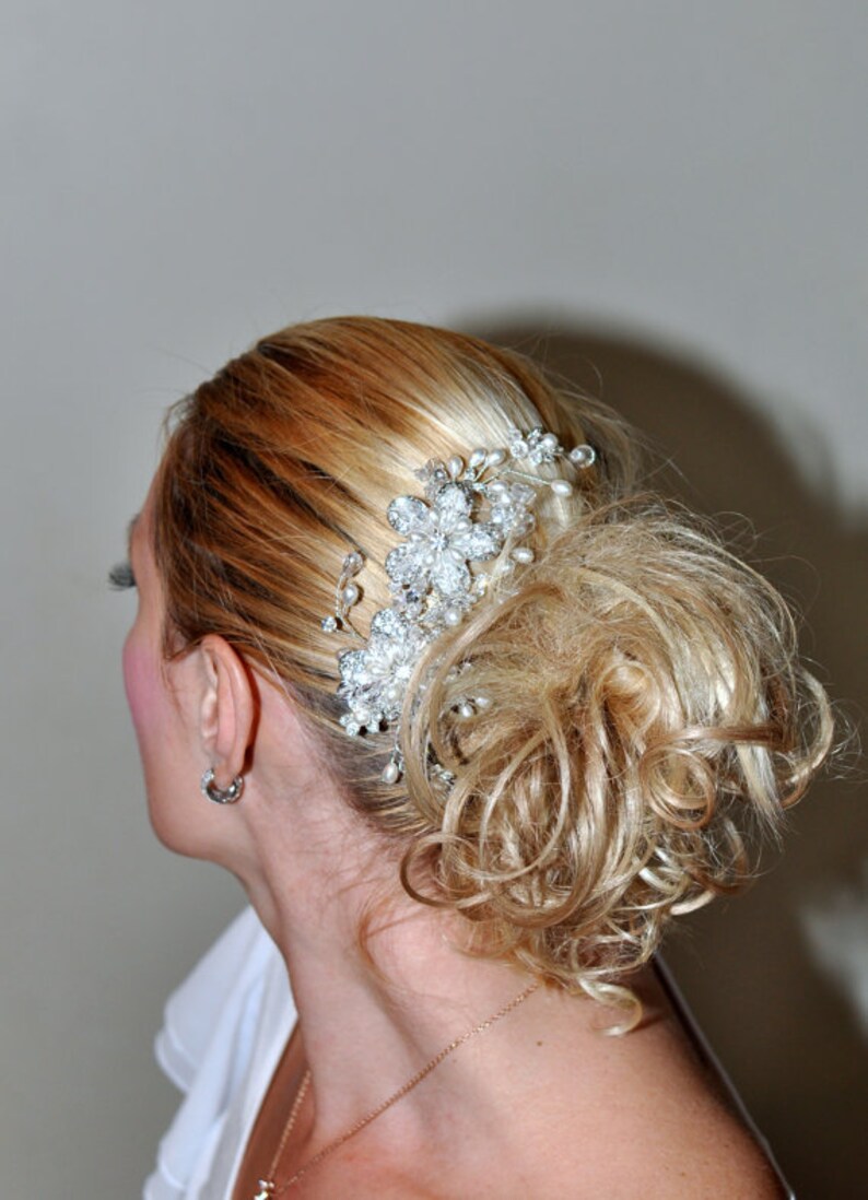 Bridal Hair Piece Wedding Hair Piece Bridal Hair Vine Silver Etsy