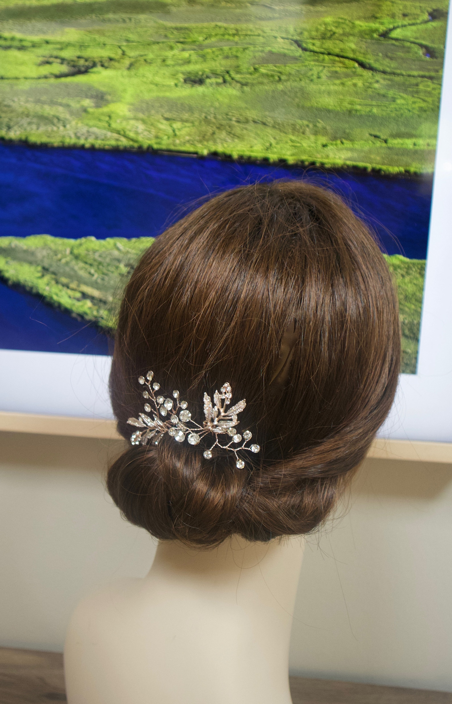 Bridal Hair Pins Rose Gold Bridal Hairpiece Wedding Hair Etsy