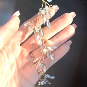 Bridal hair piece Leaf Bridal hair vine Bridal headpiece Bridal hair accessories Wedding hair vine Wedding hair piece Gold leaf hair vine