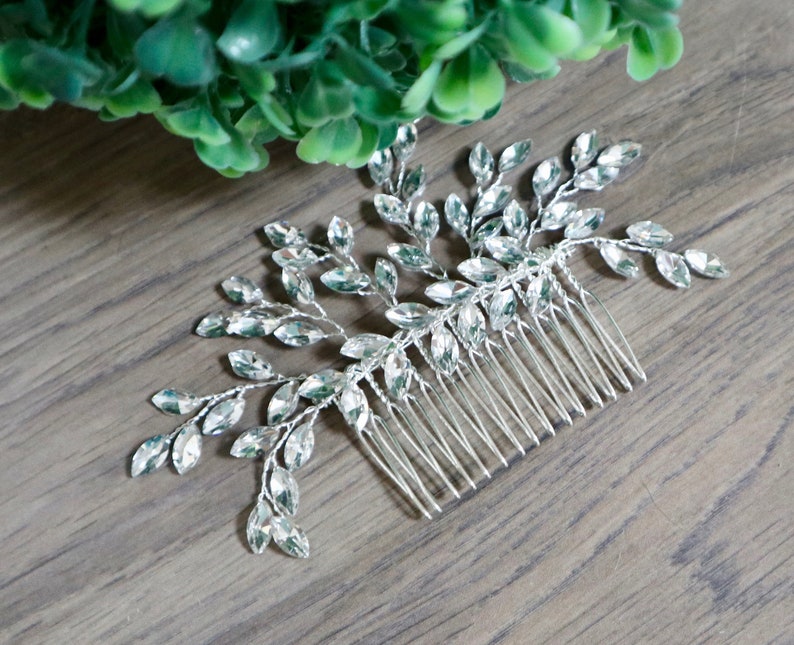 Bridal hair comb Wedding hair comb Wedding hair piece Bridal hair piece Something blue Wedding Hair Accessories Blue Opal Bridal hair piece image 4