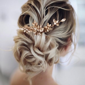 Crystal Wedding Hair Comb Crystal Bridal Hair Accessory Leaf Bridal Hair Jewelry Silver Bridal Hair Accessories Crystal Bridal Hair comb image 4