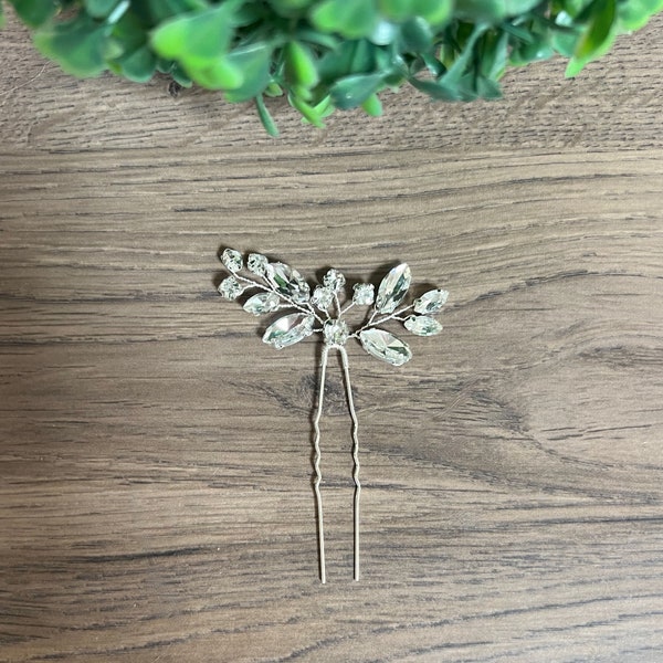 Crystal Hair pins Bridal hair pins Crystal Wedding hair pins Gold Bridal hair pins Silver Wedding hair pins Bridesmaids hair pins Crystal