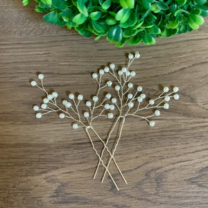 Baby's Breath Hair pins Bridal Hair pins Bridal Hair piece Baby's Breath Hair piece Bridal Hair Accessories Wedding Hair Accessories image 2