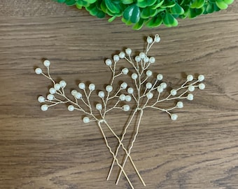 Baby's Breath Hair pins Bridal Hair pins Bridal Hair piece Baby's Breath Hair piece Bridal Hair Accessories Wedding Hair Accessories