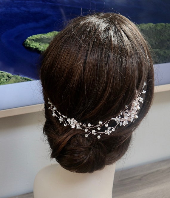 Wedding Hair Vine Bridal Hair Accessories Rose Gold Hair Vine | Etsy