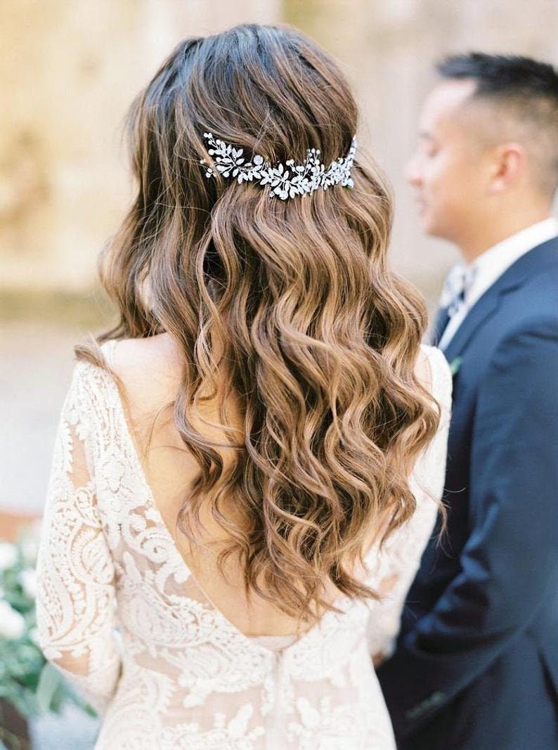 Bridal hair piece Bridal hair vine Bridal Hair Accessories Wedding Hair Accessories Silver Wedding hair piece Rose gold Bridal hair vine