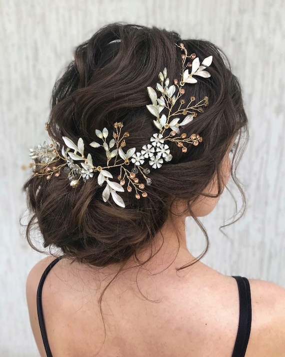 Bridal Hair Piece Wedding Hair Piece Bridal Headband Floral Etsy