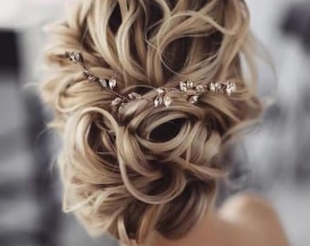 Bridal Hair Vine Crystal Wedding Hair Vine Bridal hair accessory Silver Bridal hair vine Wedding hair piece Wedding hair Accessory