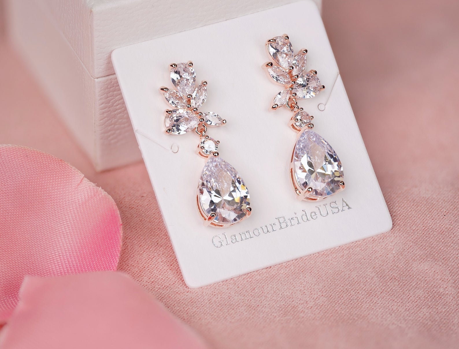 Crystal Earrings Bridal Earrings Drop Wedding Earrings Bridal Etsy
