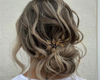 Épingles à cheveux en forme de feuille Pièce de cheveux en forme de feuille Épingles à cheveux de mariée en or Épingles à cheveux de mariée Épingles à cheveux de mariage Épingles à cheveux de demoiselle d'honneur Épingles à cheveux en forme de feuille Mariage d'automne