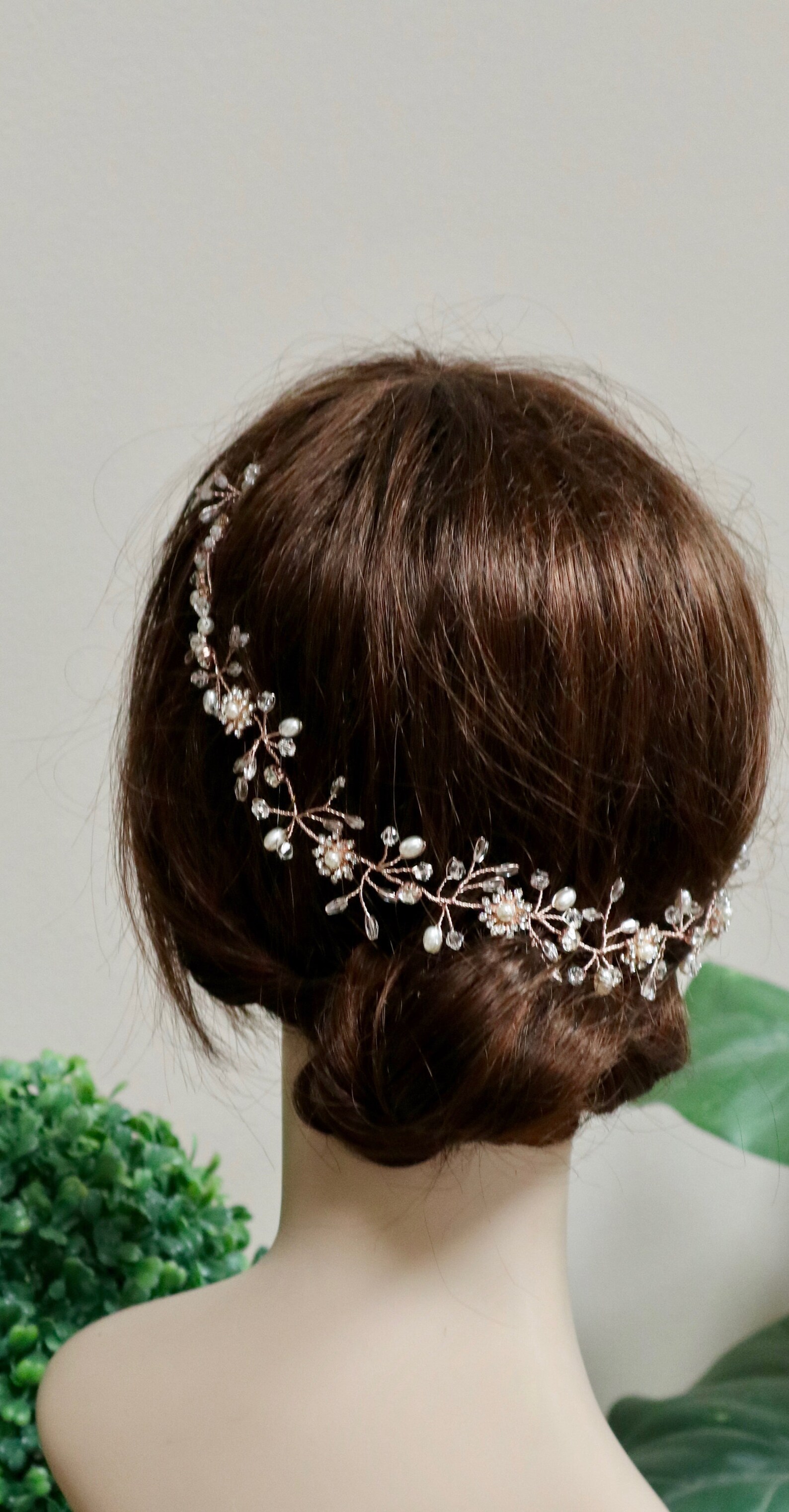 Bridal hair piece Bridal hair vine Gold Wedding hair Etsy