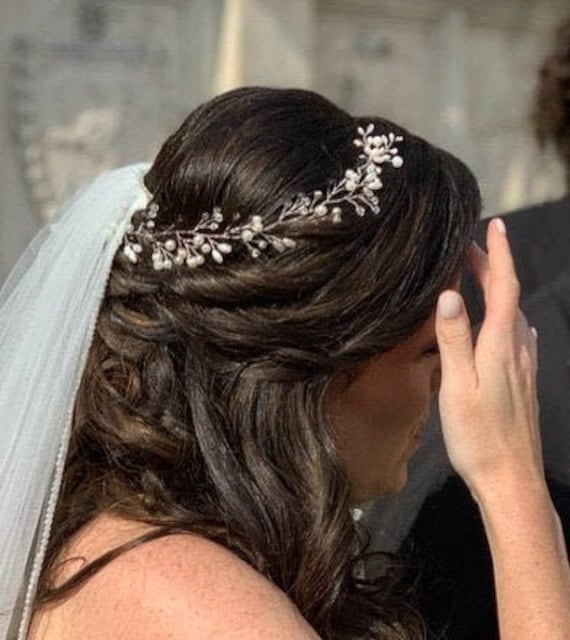 Bridal Hair Vine Veil Hair Piece Bridal Hair Accessories - Etsy New Zealand