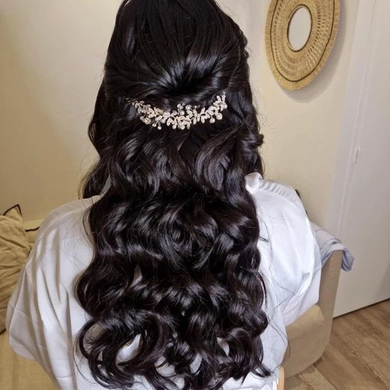 Pezzo per capelli da sposa Vite per capelli da sposa Accessori per capelli da sposa Accessori per capelli da sposa Argento Pezzo per capelli da sposa Oro rosa Vite per capelli da sposa immagine 2