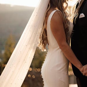 Wedding Veil Cathedral Veil Pearl Veil Fingertip Veil Pearl Veil Pearl Elbow Veil Veil with pearls Pearl Cathedral Veil Wedding Veil
