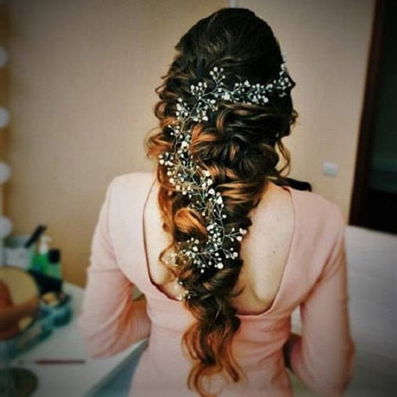 Silver wedding on sale hair pieces