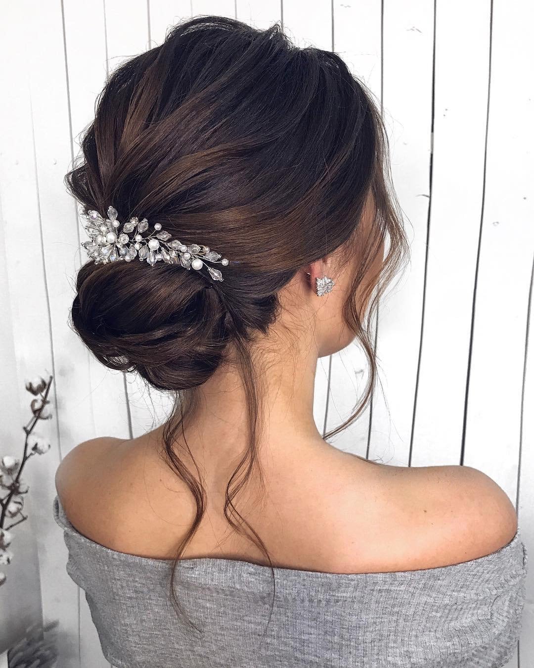 2021 Crystal Pearls Women Hair Jewelry Wedding Hair Comb Bridal Headpieces 