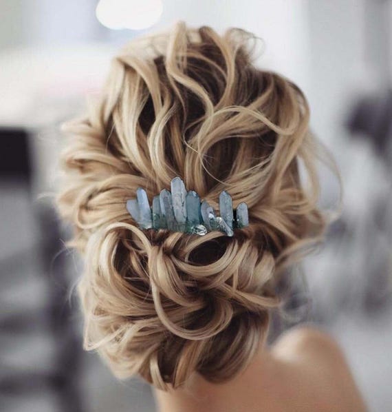 Wedding hairpiece comb (2 pieces) TROUSSEAU | wedding hair piece | TANIA MARAS BRIDAL main image 3