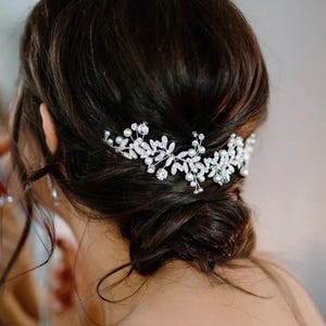 Bridal Hair Accessory Silver Bridal hair piece Bridal hair vine Wedding Hair Accessories Silver Bridal hair piece Rose gold Bridal hair vine