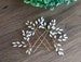 Crystal Hair Pins Something blue Bridal Hair pins Bridal Wedding Hair Accessories Something blue Hair pins Bridesmaids Gift Silver Hair Pins 