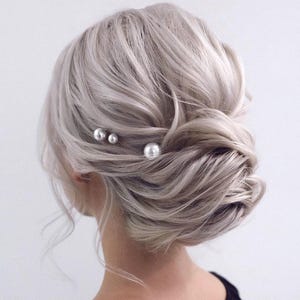 Bridal hair pins Pearl Wedding Hair Accessories Pearl Bridal hair piece Bridesmaids gift Wedding hair pins Bridesmaids hair pins