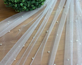 Wedding Veil First Communion Veil Beaded Veil Pearl Veil Holy Communion Veil