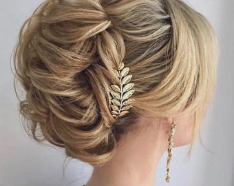 Leaf Hair Comb Bridal Hair Piece Wedding Hair Accessories Leaf Bridal Hair Comb Gold Wedding Hair Comb Gold Leaf Bridal Hair piece