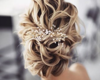 Crystal Bridal Hair Comb Pearl Wedding Hair Comb Bridal Comb Pearl Hair Comb Hair Comb for Wedding Bridal Hair Piece Hair Comb