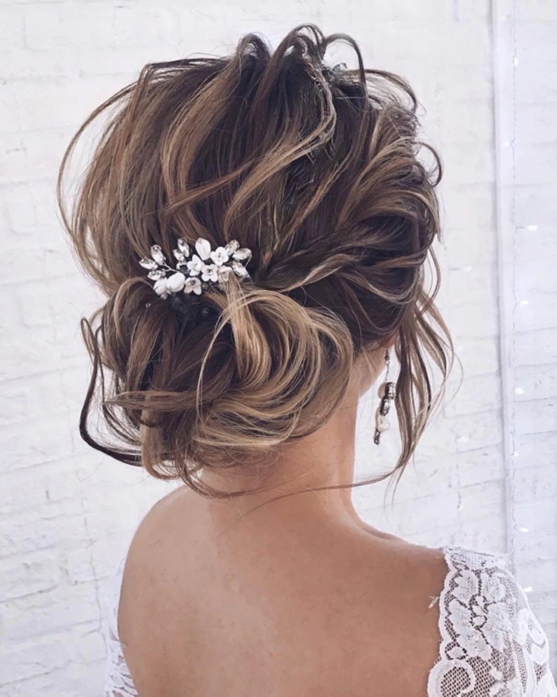Floral Hair Piece Wedding Hair Pins Bridal Hair Accessories - Etsy
