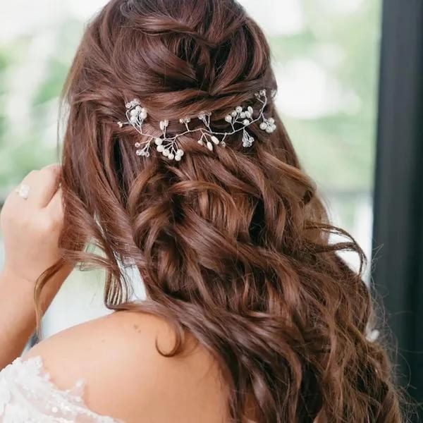 Bruids haar wijnstok bruiloft haar wijnstok bruids haaraccessoires bruiloft haaraccessoires Rose goud bruids haar wijnstok zilveren bruids haarstuk