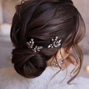 Crystal Hair pins Bridal hair pins Crystal Wedding hair pins Gold Bridal hair pins Silver Wedding hair pins Bridesmaids hair pins Crystal