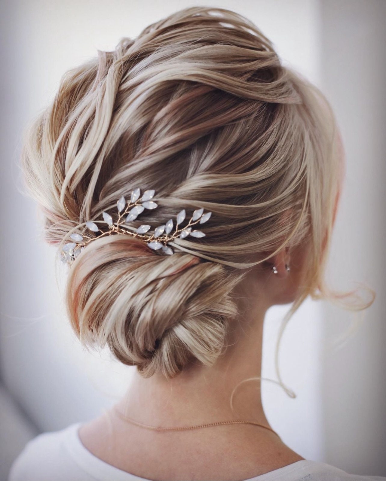 Bridal hair piece Crystal Something Blue Bridal hair clip Wedding hair piece Wedding hair Accessory Bridal Hair Accessory Wedding Hair pin