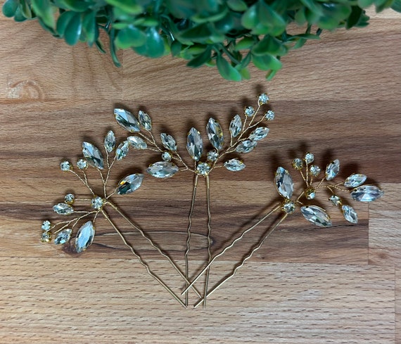 Bridal Swarovski Crystal Hair Pin 4” 
Braided Silver Hand Made New Elegance? crystal hair pins - TikTok Shop main image 2