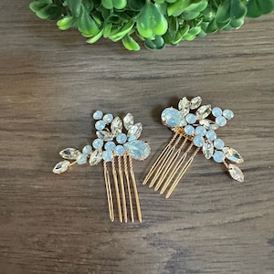 Bridal hair piece Crystal Something Blue Bridal hair clip Wedding hair piece Wedding hair Accessory Bridal Hair Accessory Wedding Hair pin