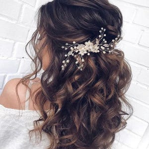Crystal Wedding Hair Comb Pearl Bridal Hair Comb  Bridal Hair Accessories Pearl Hair Comb Bridal Hair Piece Wedding Hair Accessories