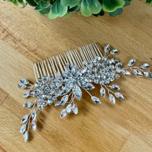 Crystal hair piece Silver Bridal hair comb Silver Bridal Hair Accessory Crystal hair comb Wedding Hair Accessories Crystal hair piece image 3