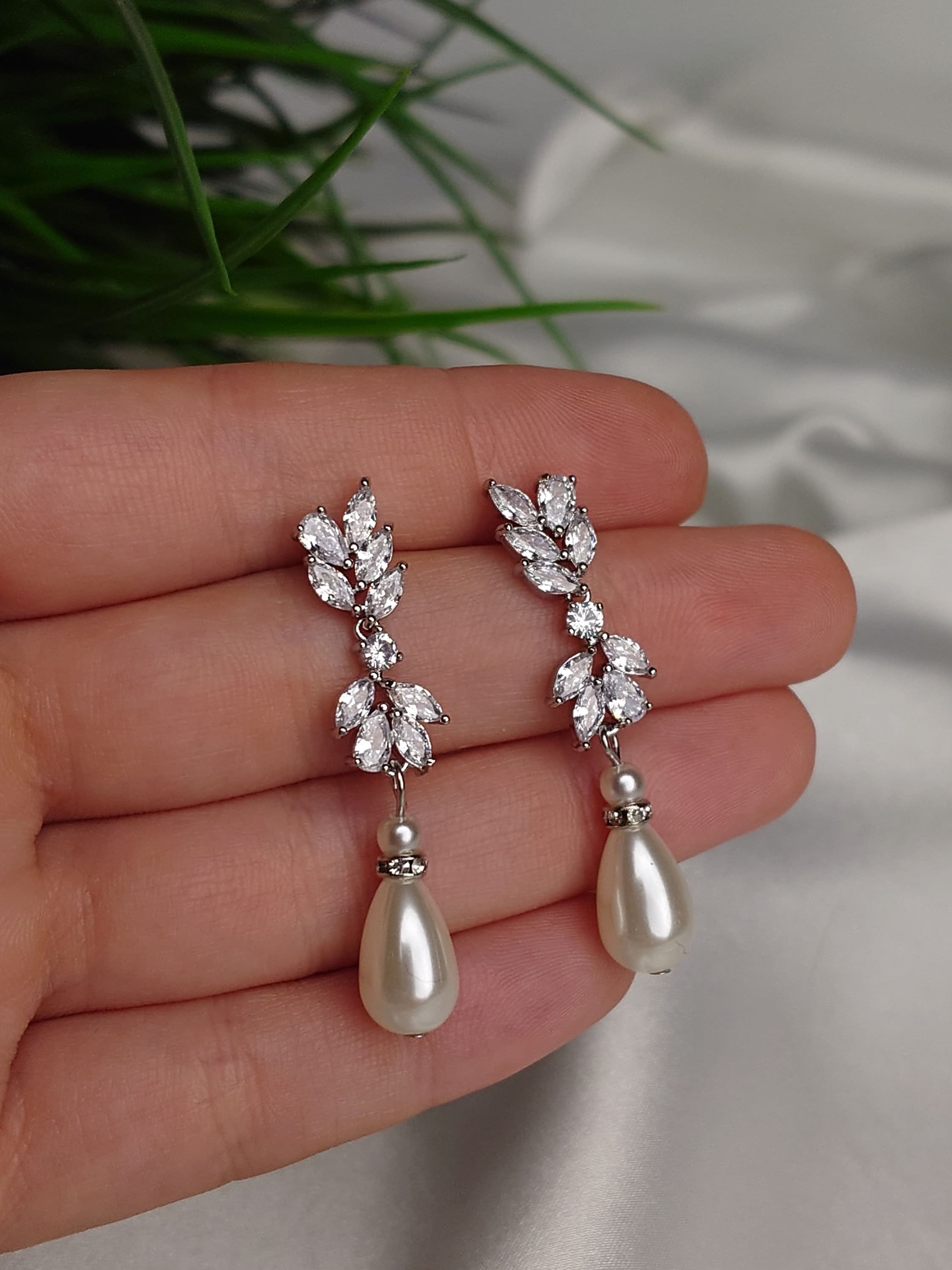 Perlen Braut Halskette Set Perlen Hochzeit Schmuck Roségold Perlen Halskette Perlen Braut Halskette Set Perlen Brautjungfern SchmuckSet