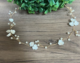 Floral Bridal Hair Vine Wedding Hair piece Bridal hair accessory  Wedding Hair Accessory Flower Girl Bridal Hair Vine Bridal Hair crown