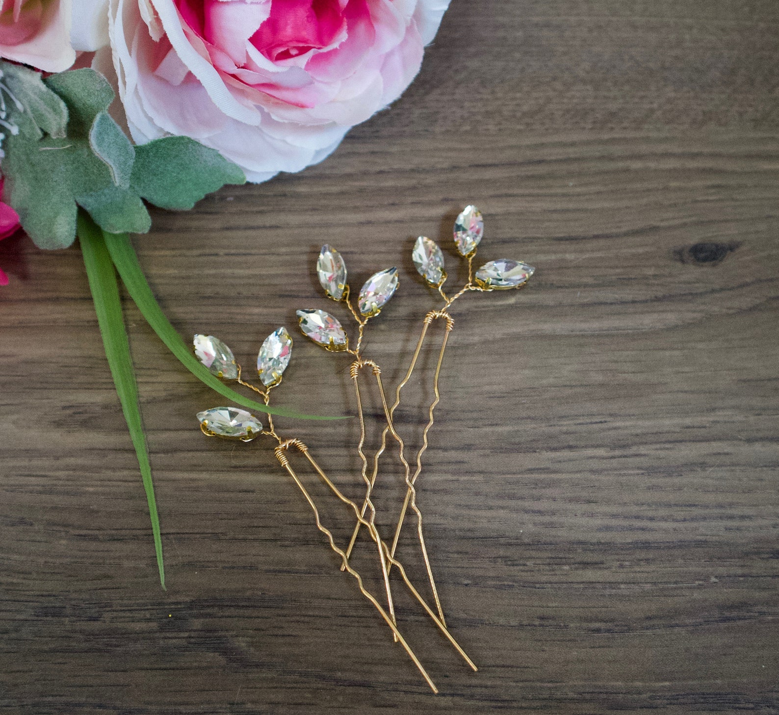 Crystal Hair Pins Bridal Hair Pins Crystal Wedding Hair Pins Etsy