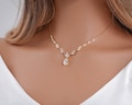 Wedding Necklace Gold Floral Wedding Jewelry for Bride Gold Bridal Jewelry Bridesmaid Necklace Set Bridesmaid Jewelry Set