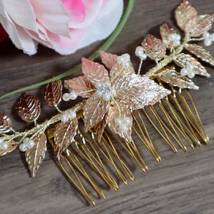 Leaf Hair Comb Bridal Hair Piece Wedding Hair Accessories Leaf Bridal Hair Comb Gold Wedding Hair Comb Gold Leaf Bridal Hair piece