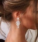 Crystal Bridal Earrings Chandelier Earrings Silver Wedding Jewelry  Crystal Earrings Rose Gold Silver MOB earrings 