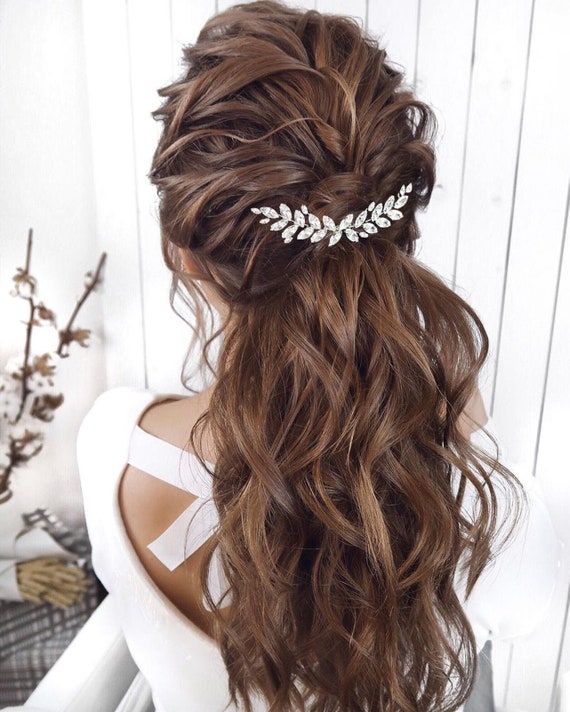 Crystal Bridal Hair Comb Clip Headpiece Wedding Accessories 04279 Antique Gold