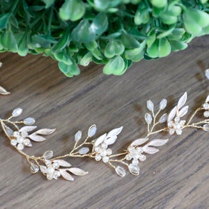 Bridal hair piece Leaf Bridal hair vine Bridal headpiece Bridal hair accessories Wedding hair vine Wedding hair piece Gold leaf hair vine